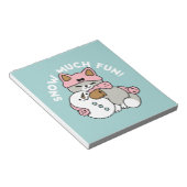 Niedliche Katze im Snow Gear mit Snowman Art Notizblock (angewinkelt)