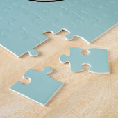 Niedliche Katze im Snow Gear mit Snowman Art Puzzle (Seite)