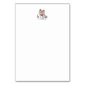 Niedliche Katze im Snow Gear mit Snowman Art Tischnummer (Rückseite)