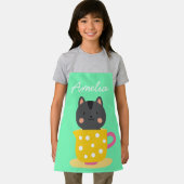 Niedliche Katze im Teacup bunt Kinderkunst oder Ko Schürze (Insitu)