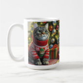 Niedliche Katze im Weihnachtssüßchen Kaffeetasse (Links)