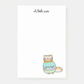 niedliche Katze im Winterschwitz Post-it Klebezettel (Vorderseite)