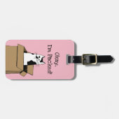 Niedliche Katze in A-Box Gepäckanhänger (Vorderseite horizontal)