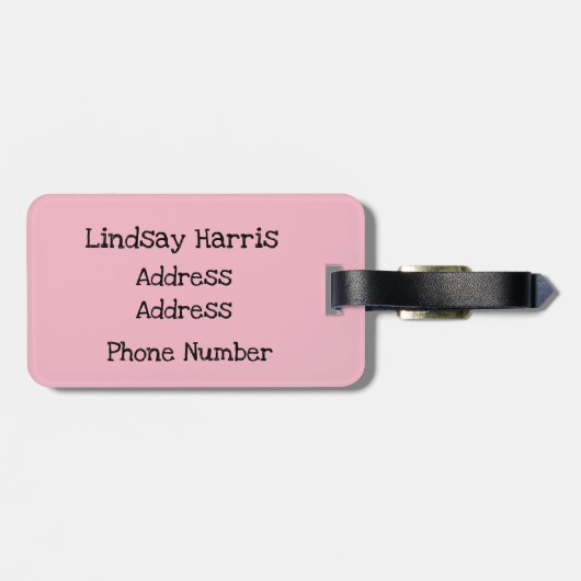 Niedliche Katze in A-Box Gepäckanhänger (Rückseite horizontal)