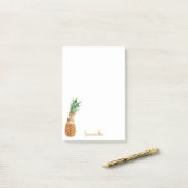 Niedliche Katze in Ananas Personalisiert Post-it Klebezettel (Auf Schreibtisch)