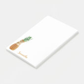Niedliche Katze in Ananas Personalisiert Post-it Klebezettel (angewinkelt)