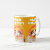 Niedliche Katze in Blume Hat Spaß Kaffeetasse (VorderseiteRechts)