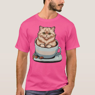 Niedliche Katze in einem Cup T-Shirt