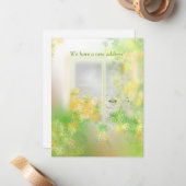 Niedliche Katze in einem Fenster Neue Adressflasch Mitteilungskarte (Vorderseite/Rückseite Beispiel)