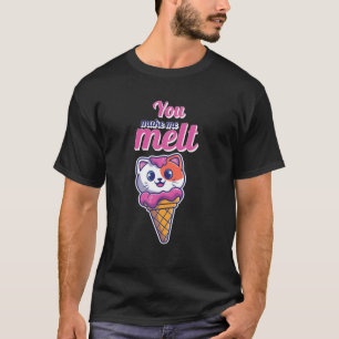 Niedliche Katze in einem Kon, aus dem ich eisgeküh T-Shirt