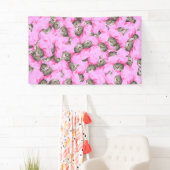 Niedliche Katze in einem rosa Caps-Muster zufällig Banner (Insitu)