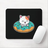 Niedliche Katze in einer Donut Funny Cat Lover Dou Mousepad (Mit Mouse)