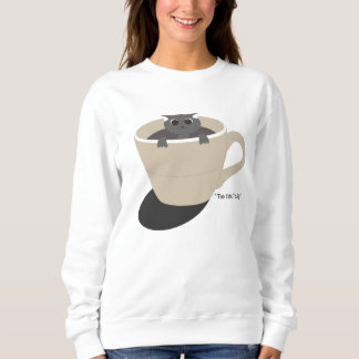niedliche Katze in einer Tasse Sweatshirt