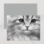 Niedliche Katze in Grautönen Postkarte (Vorne/Hinten)