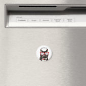 Niedliche Katze in Herzbrille Magnet (In Situ (Geschirrspüler))