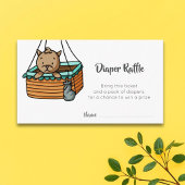 Niedliche Katze in Hot Air Ballon Basket Windeln R Begleitkarte