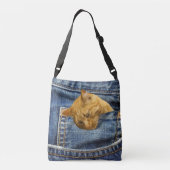 Niedliche Katze in Jeans Tasche lustige Illusion (Rückseite)