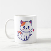 Niedliche Katze in Liebe signieren Hand-57577 Kaffeetasse (Links)