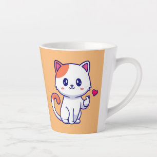 Niedliche Katze in Liebe signieren Hand-57577 Milchtasse