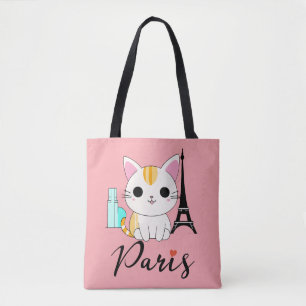 Niedliche Katze in Paris Tasche