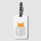 Niedliche Katze in Pocket, flüchtige Blick ein Buc Gepäckanhänger (Vorderseite Vertikal)