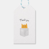 Niedliche Katze in Pocket, flüchtige Blick ein Buc Geschenkanhänger (Vorderseite)