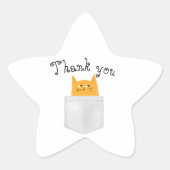 Niedliche Katze in Pocket, flüchtige Blick ein Buc Stern-Aufkleber (Vorderseite)