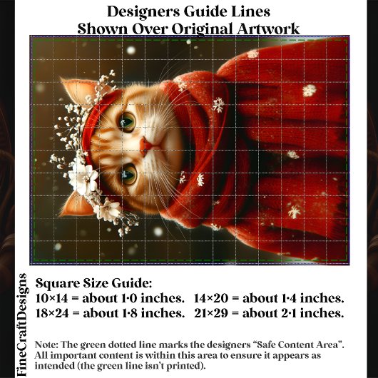 Niedliche Katze in Red Snowflake Scarf ED8L Decoup Seidenpapier