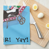 Niedliche Katze in Sonnenbrille Sommer Personalisi Geschirrtuch (Viertel Falte)