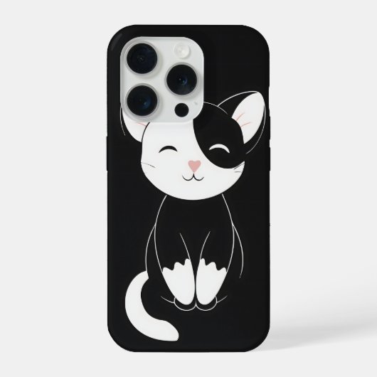 Niedliche Katze iPhone Hülle (Rückseite)