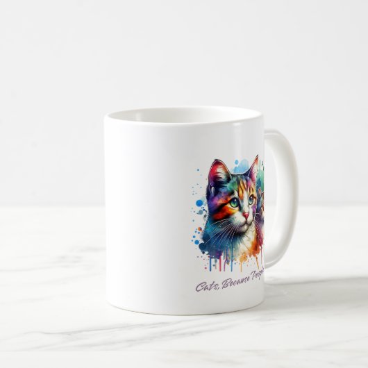Niedliche Katze Kaffeetasse (VorderseiteRechts)