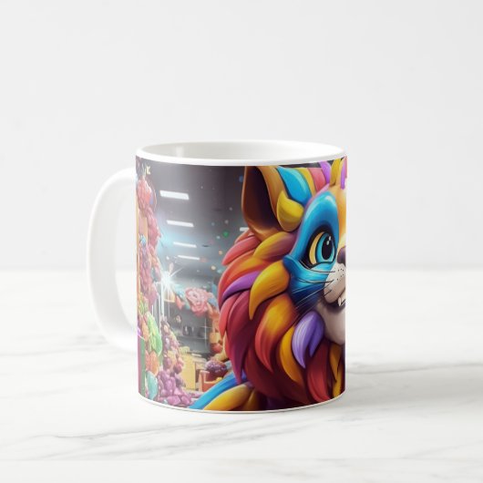 Niedliche Katze Kaffeetasse (Vorderseite Links)