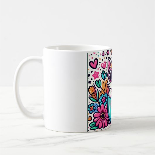 Niedliche Katze Kaffeetasse (Links)