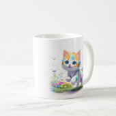 Niedliche Katze Kaffeetasse (VorderseiteRechts)