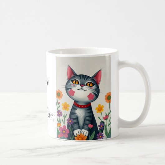 Niedliche Katze Kaffeetasse (Rechts)