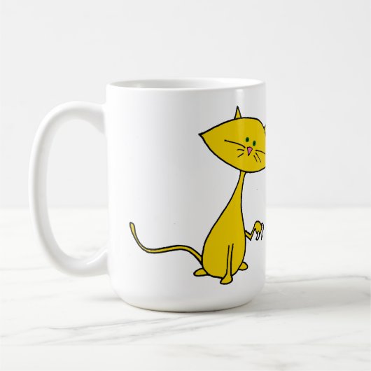 Niedliche Katze Kaffeetasse (Links)