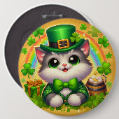 Niedliche Katze/Kätzchen Button (Vorne & Hinten)