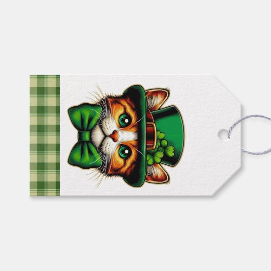 Niedliche Katze/Kätzchen Geschenkanhänger (Vorderseite (Horizontal))