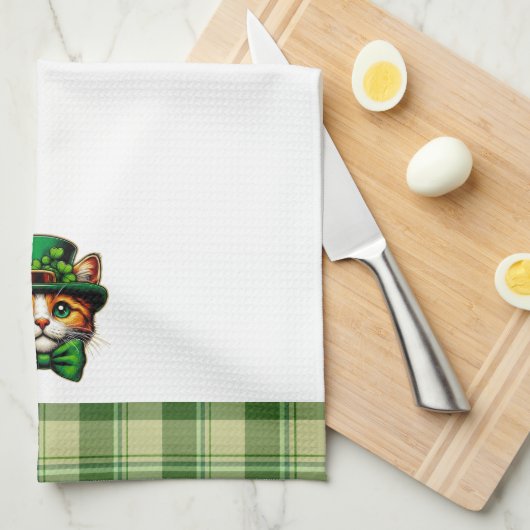 Niedliche Katze/Kätzchen Geschirrtuch (Viertel Falte)