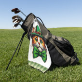 Niedliche Katze/Kätzchen Golfhandtuch (Gras)