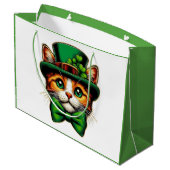 Niedliche Katze/Kätzchen Große Geschenktüte (Rückseite Schrägansicht)