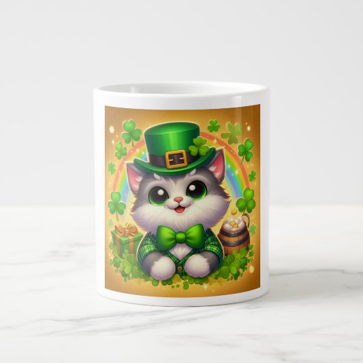 Niedliche Katze/Kätzchen Jumbo-Tasse (Vorderseite)