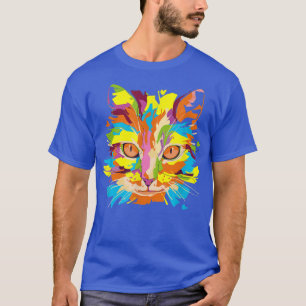 Niedliche Katze, Kätzchen Liebhaber der farbenpräc T-Shirt
