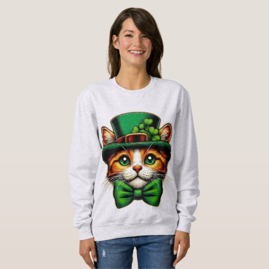 Niedliche Katze/Kätzchen Sweatshirt (Vorne ganz)