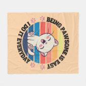 Niedliche Katze Kawaii Fleecedecke (Vorderseite (Horizontal))