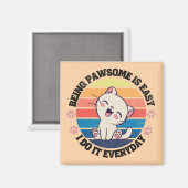 Niedliche Katze Kawaii Magnet (Vorderseite/Rückseite)