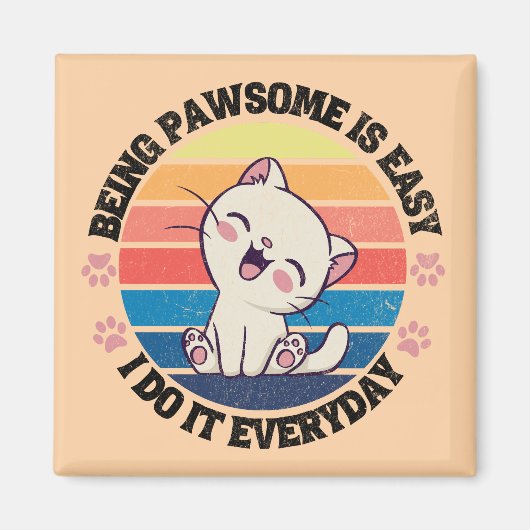 Niedliche Katze Kawaii Magnet (Vorne)