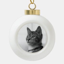 Niedliche Katze Keramik Kugel-Ornament