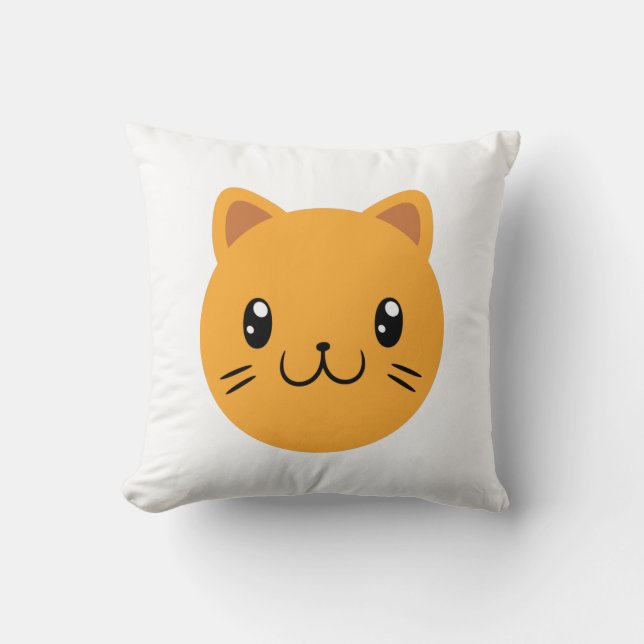 Niedliche Katze Kissen (Vorderseite)