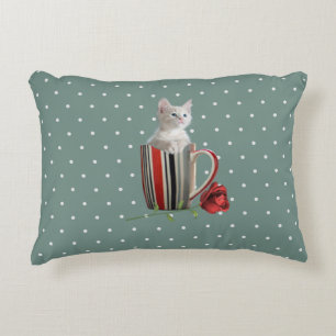 Niedliche Katze Kitten Pet Liebhaber Geschenk Dekokissen